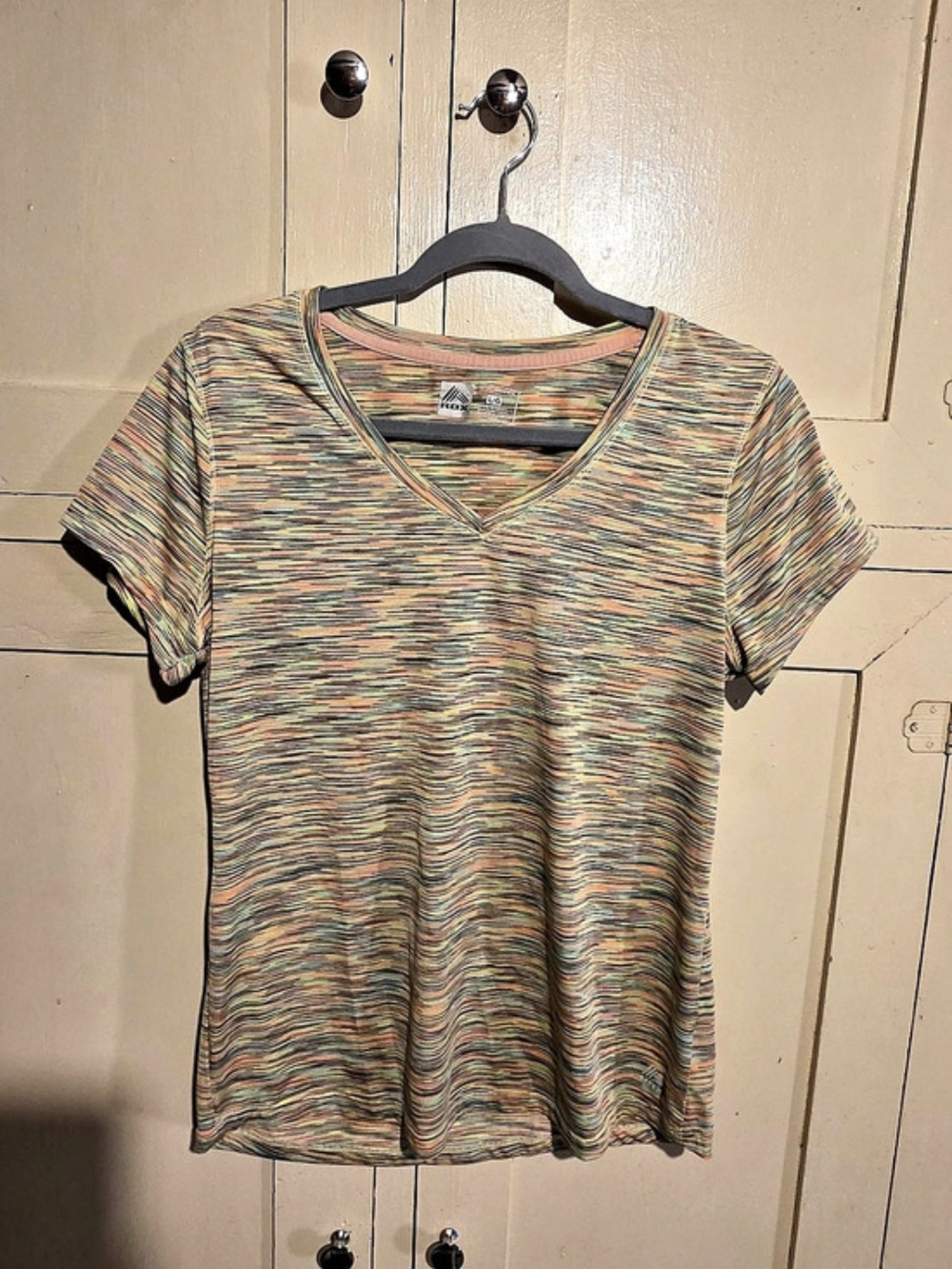 RBX Performance Space Dye V-Neck Short Sleeve Active Tee Active Tee Green &
